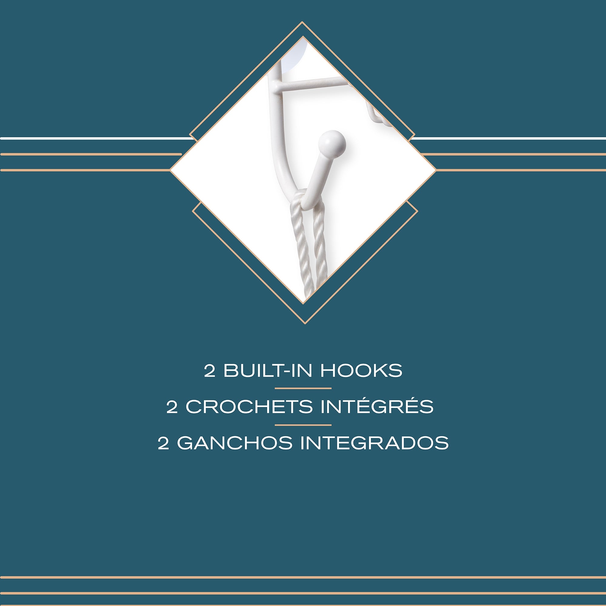 Rondo Organizador colgante para baño de 3 niveles