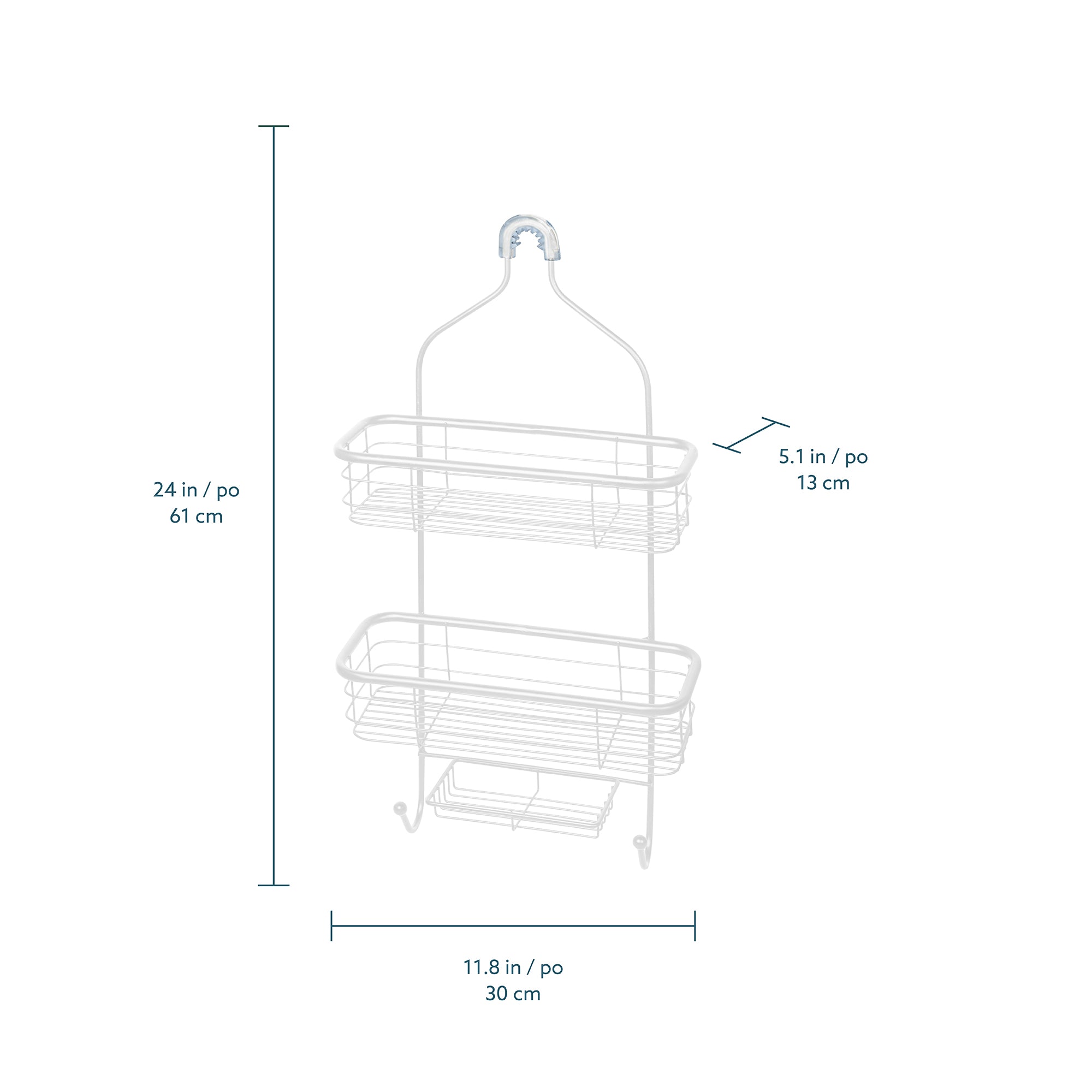 Rondo Organizador  para regadera  de 3 niveles