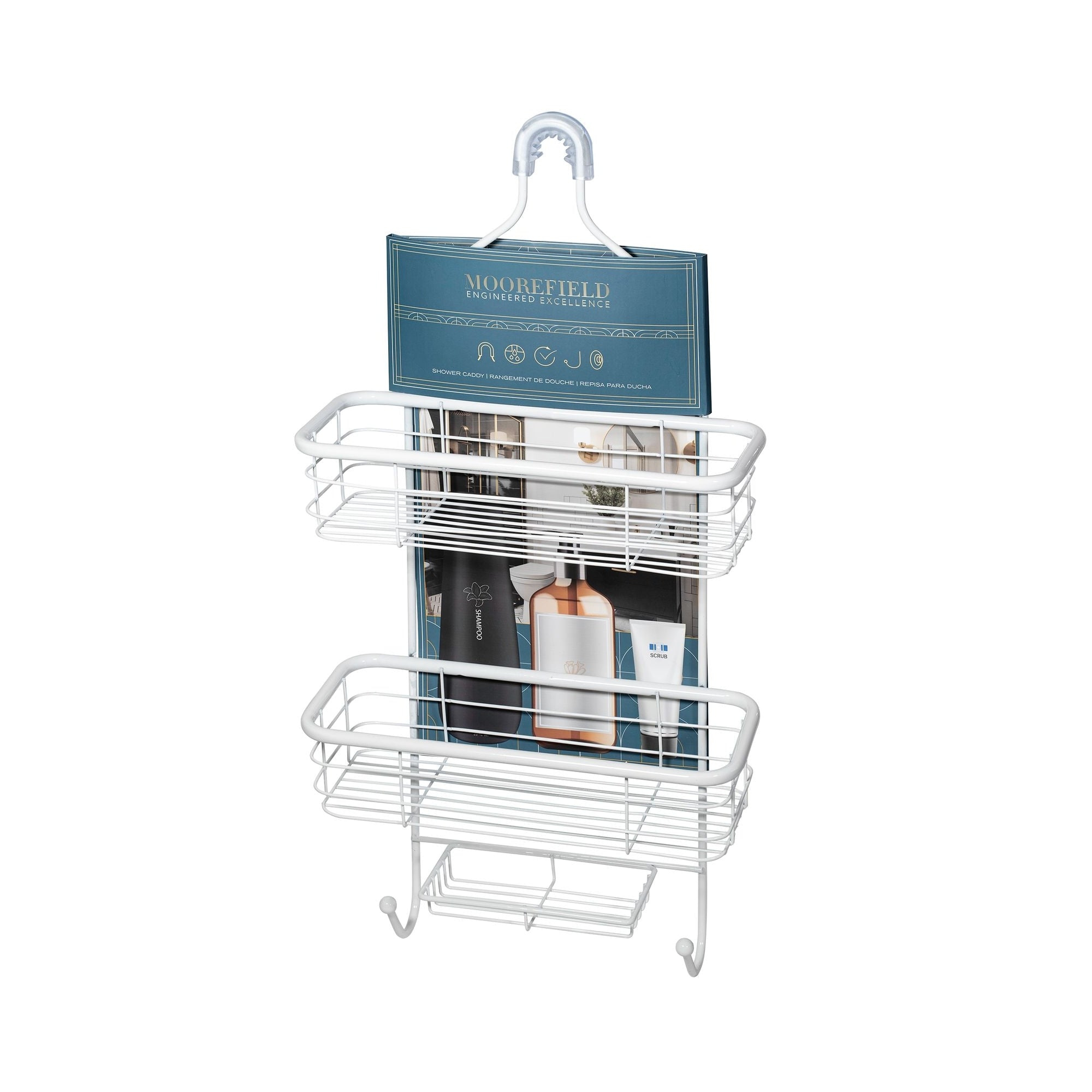 Rondo Organizador colgante para baño de 3 niveles