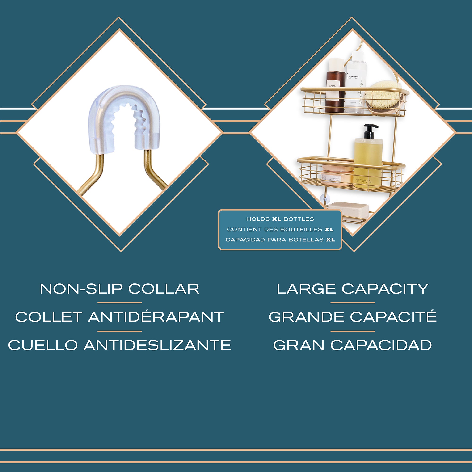 Rondo Organizador  para regadera  de 3 niveles