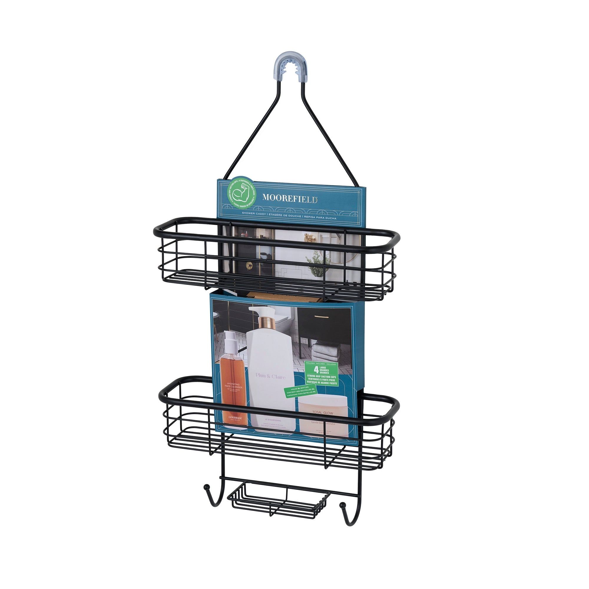 Rondo Organizador colgante para baño de 3 niveles