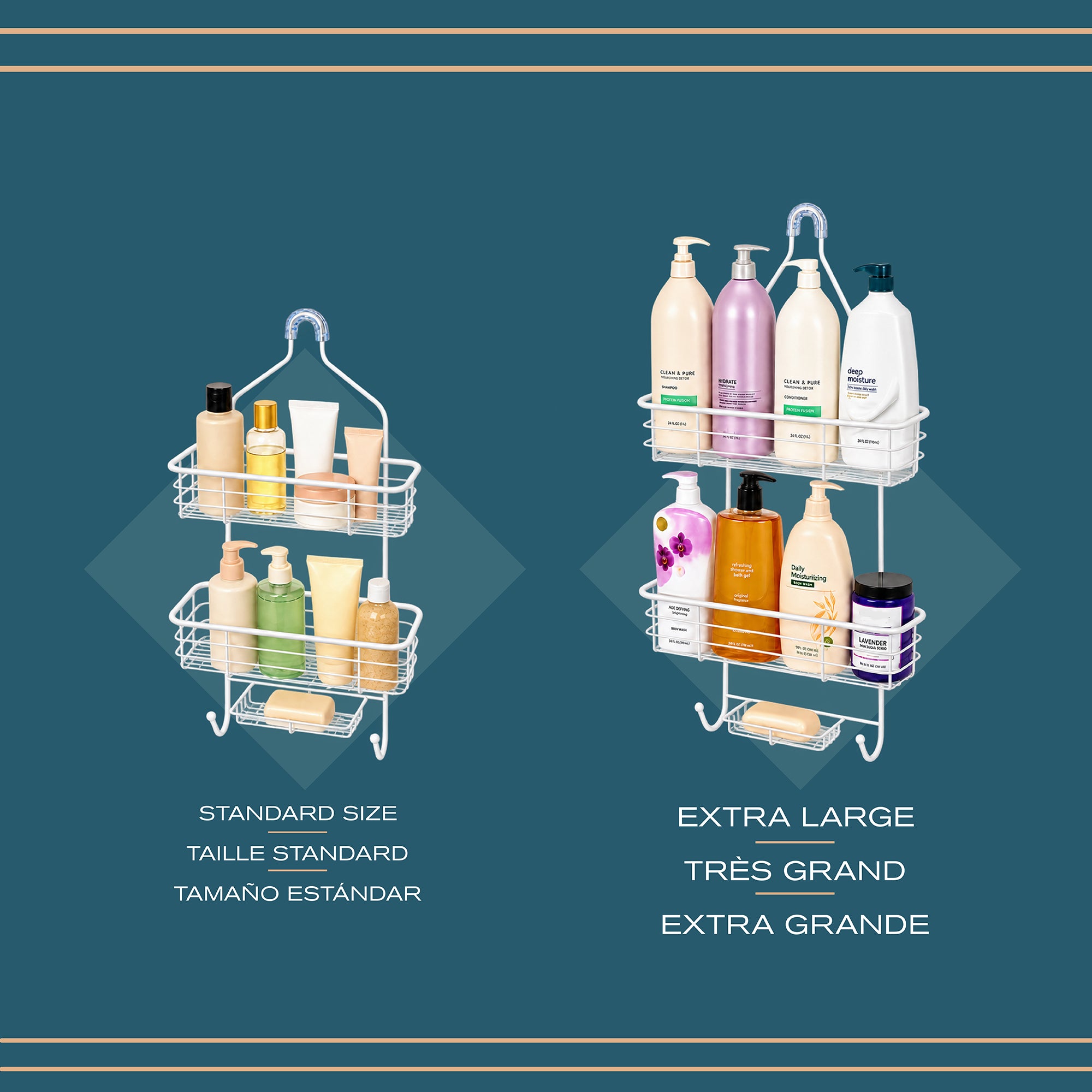 Rondo Organizador  para regadera  de 3 niveles