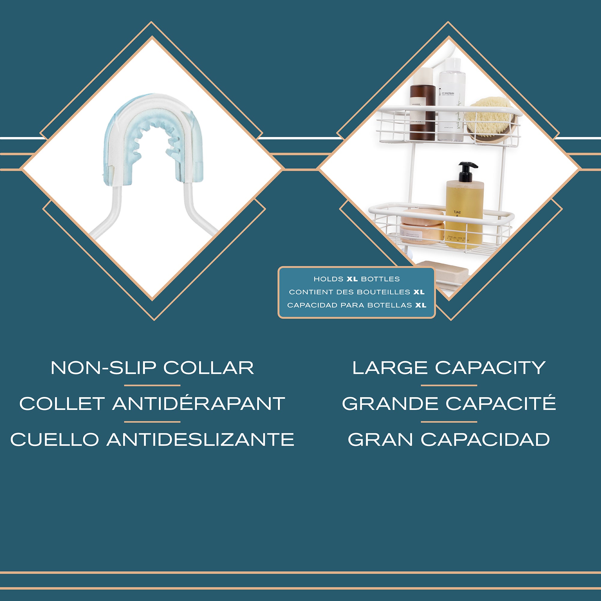 Rondo Organizador  para regadera  de 3 niveles