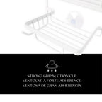 Organizador de ducha rectangular de 3 niveles