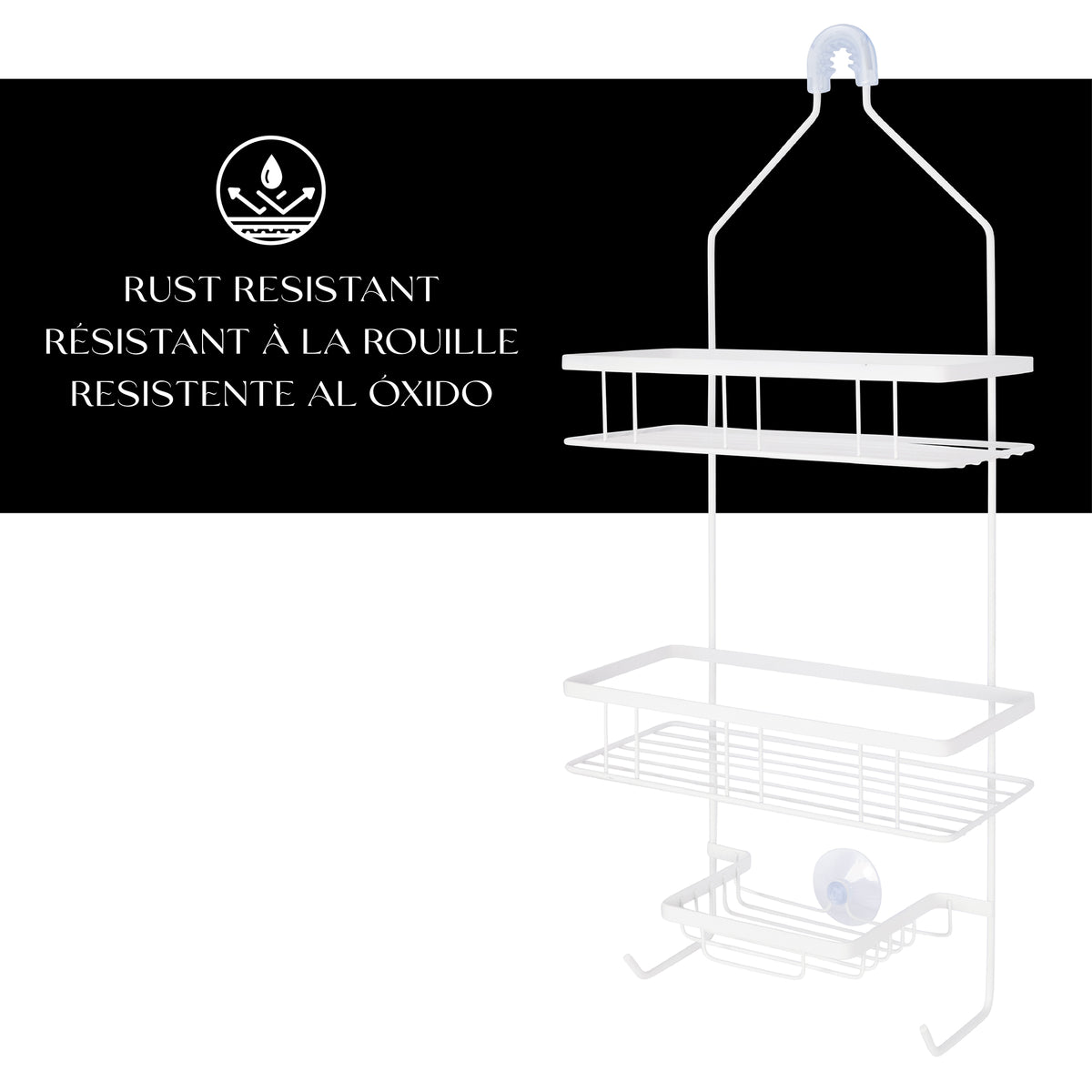 Rectangle 3-Tier Shower Caddy