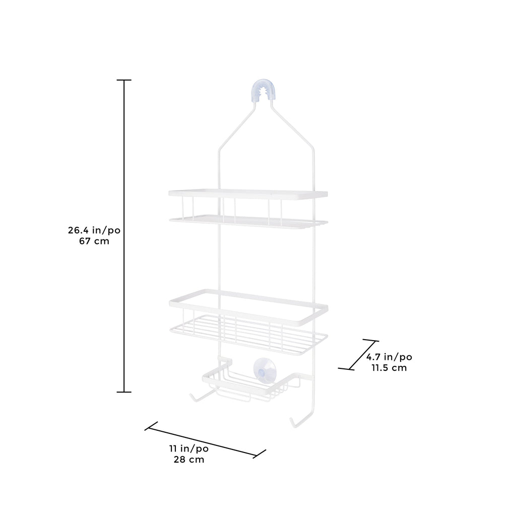 Organizador de ducha rectangular de 3 niveles