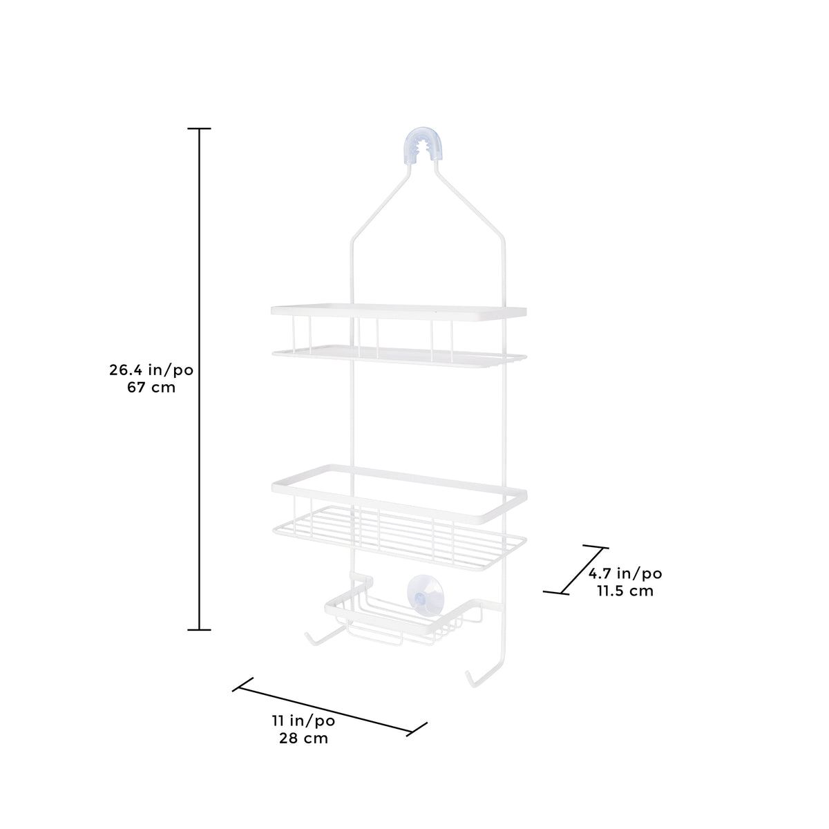 Rectangle 3-Tier Shower Caddy