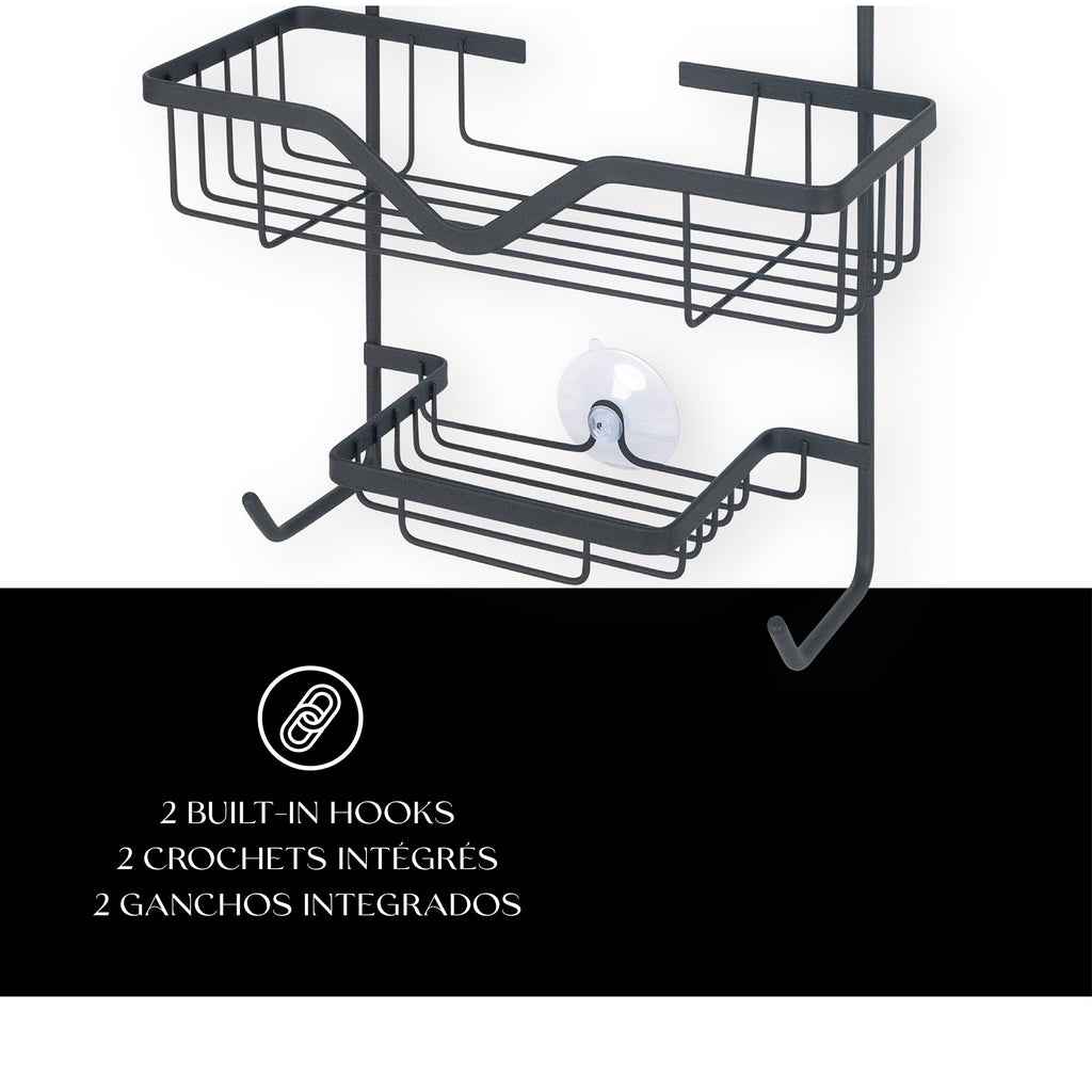Organizador de ducha rectangular de 3 niveles