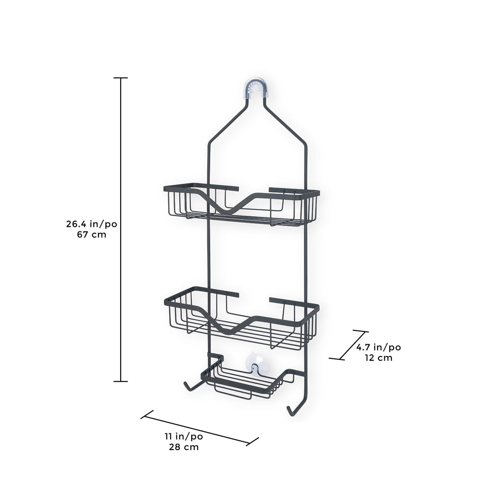 Organizador de ducha rectangular de 3 niveles