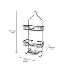 Organizador de ducha rectangular de 3 niveles