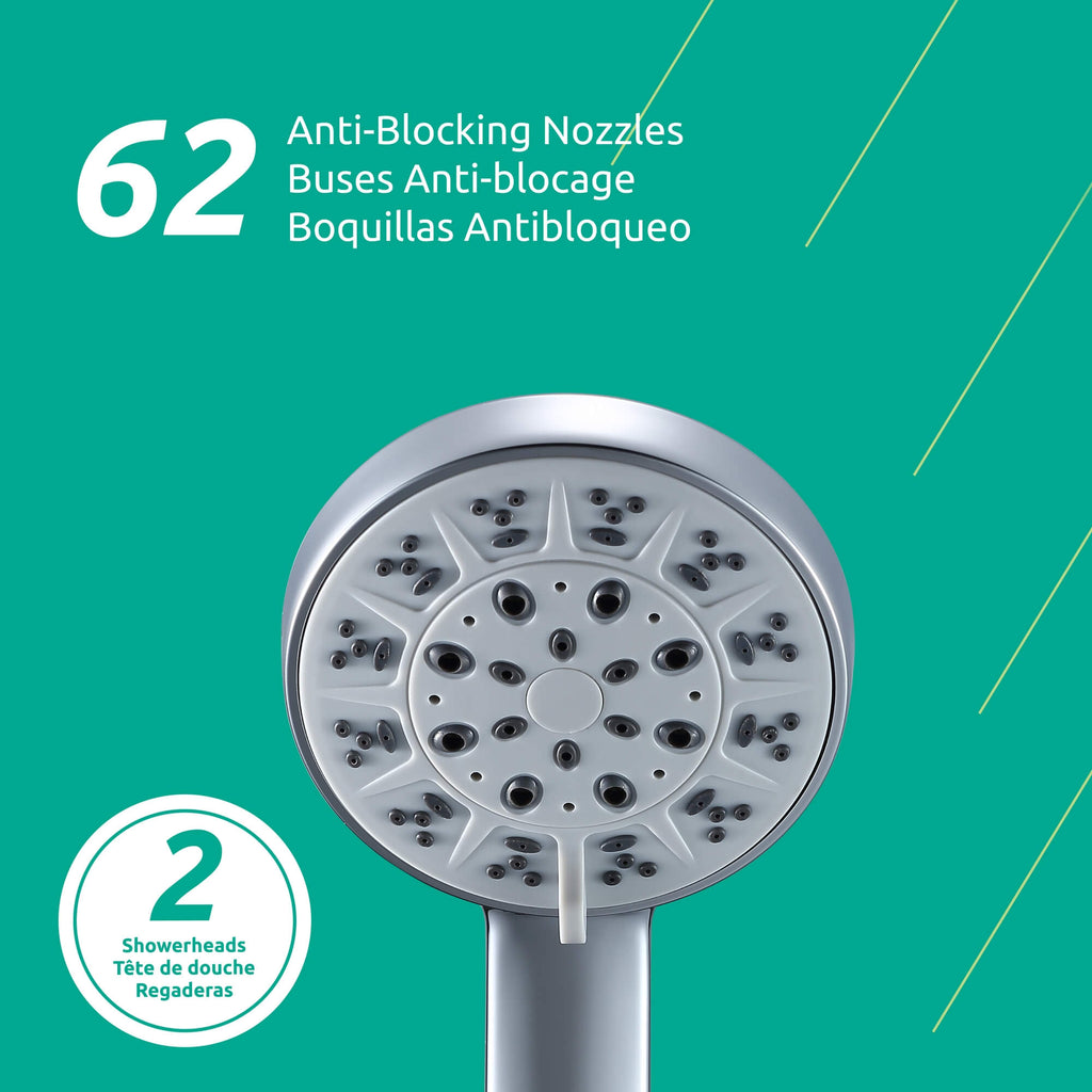 Pomme de douche Lara 5 jets avec douchette à main