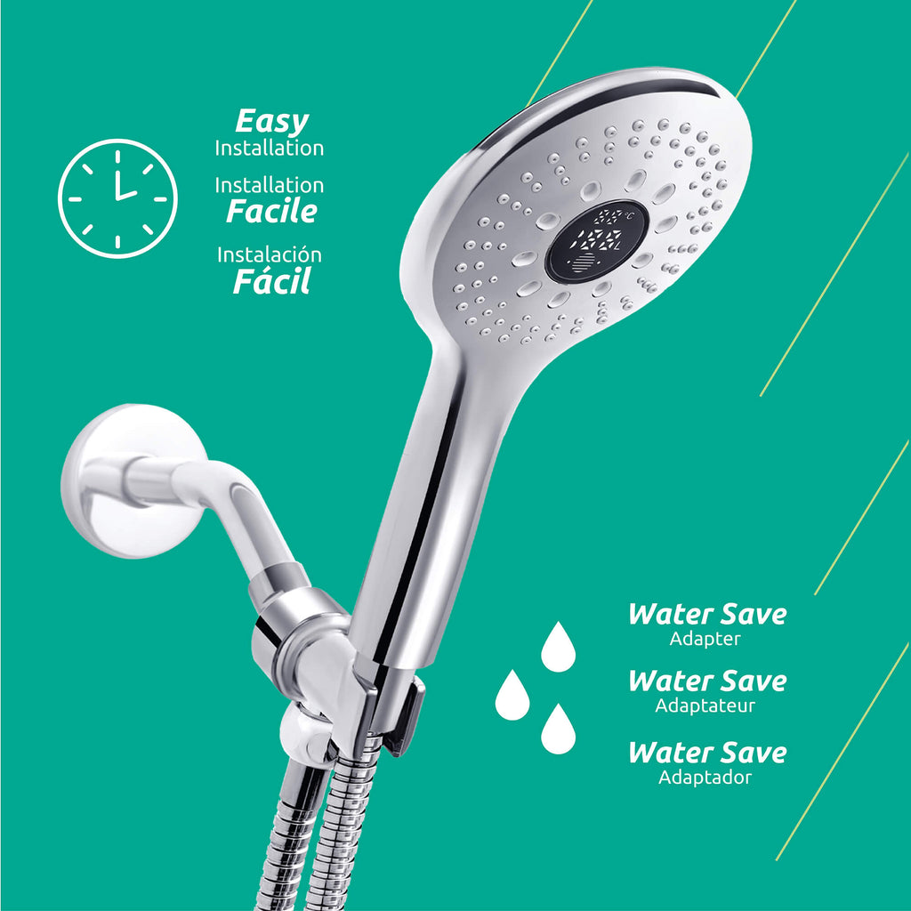 Ducha de mano Laia de 2 chorros con pantalla LED