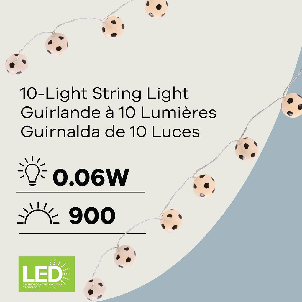 Guirnalda de 10 luces de fútbol