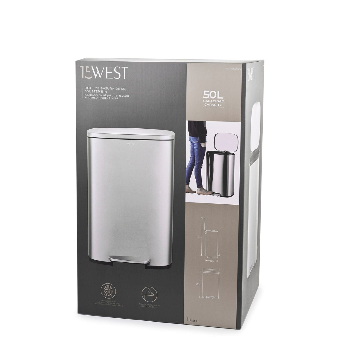 Cubo de basura Dorbie de 50L