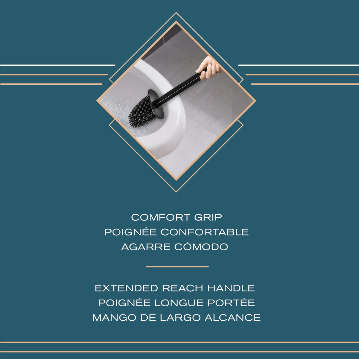 Escobilla de baño corta ovalada Santa Fe