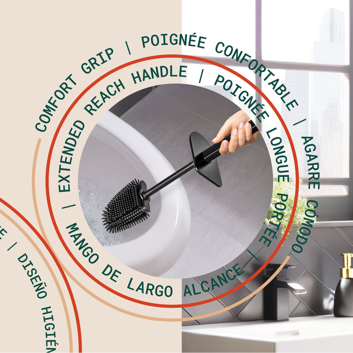 Brosse pour toilettes arquée Arcan