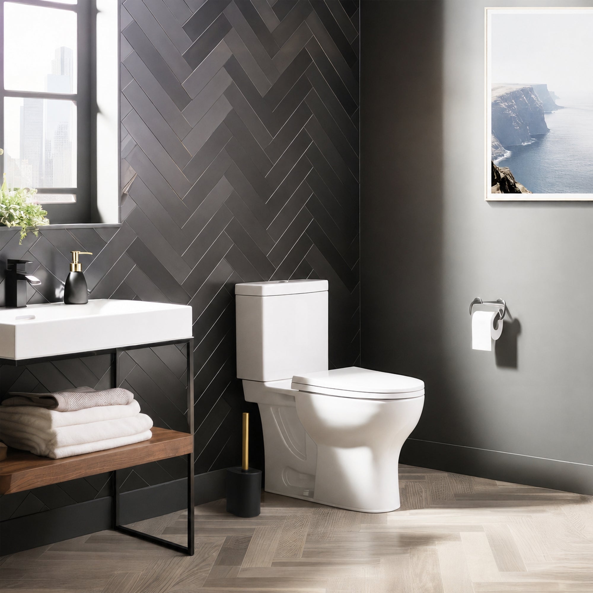 Arvia Cepillo corto arqueado para baño