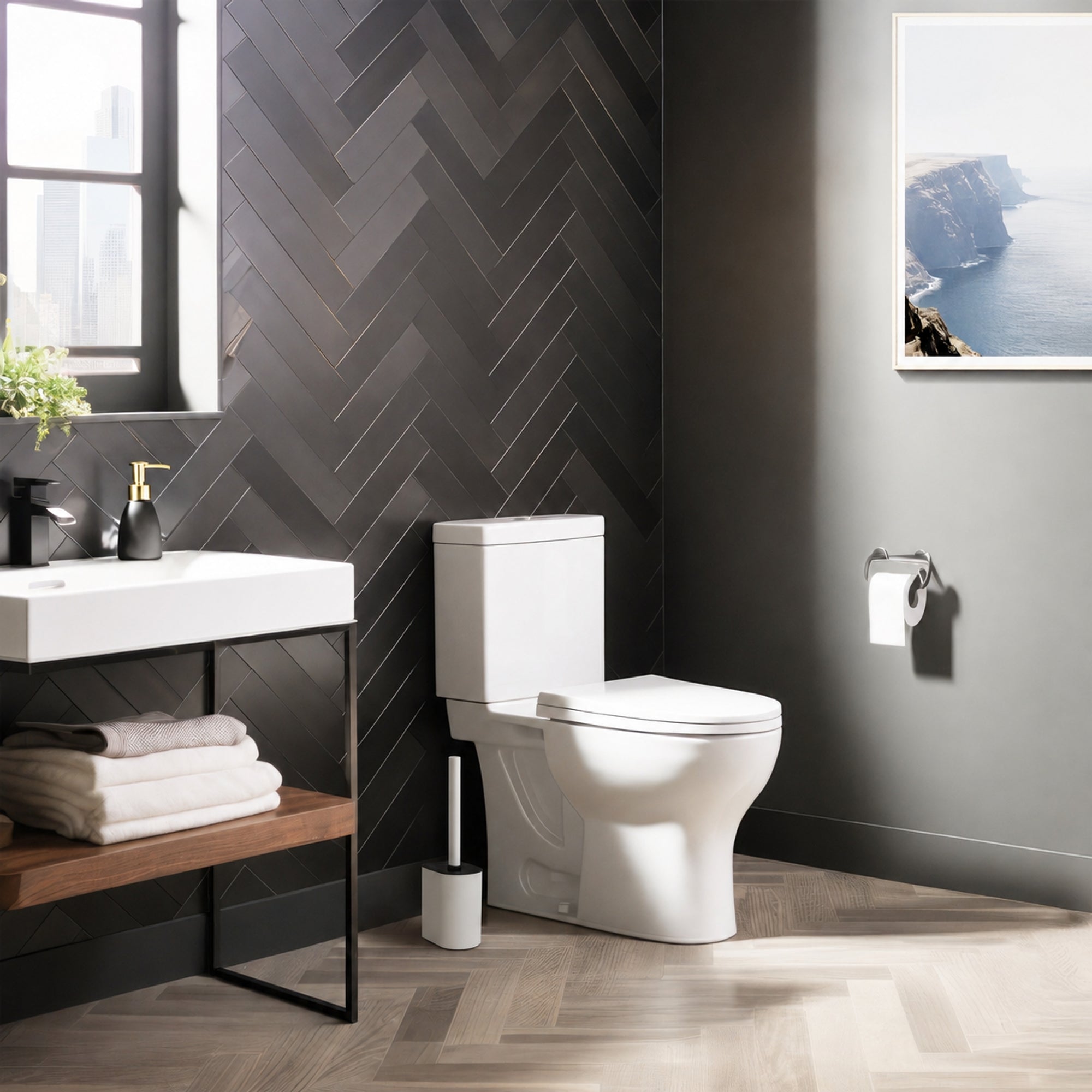 Arvia Cepillo corto arqueado para baño