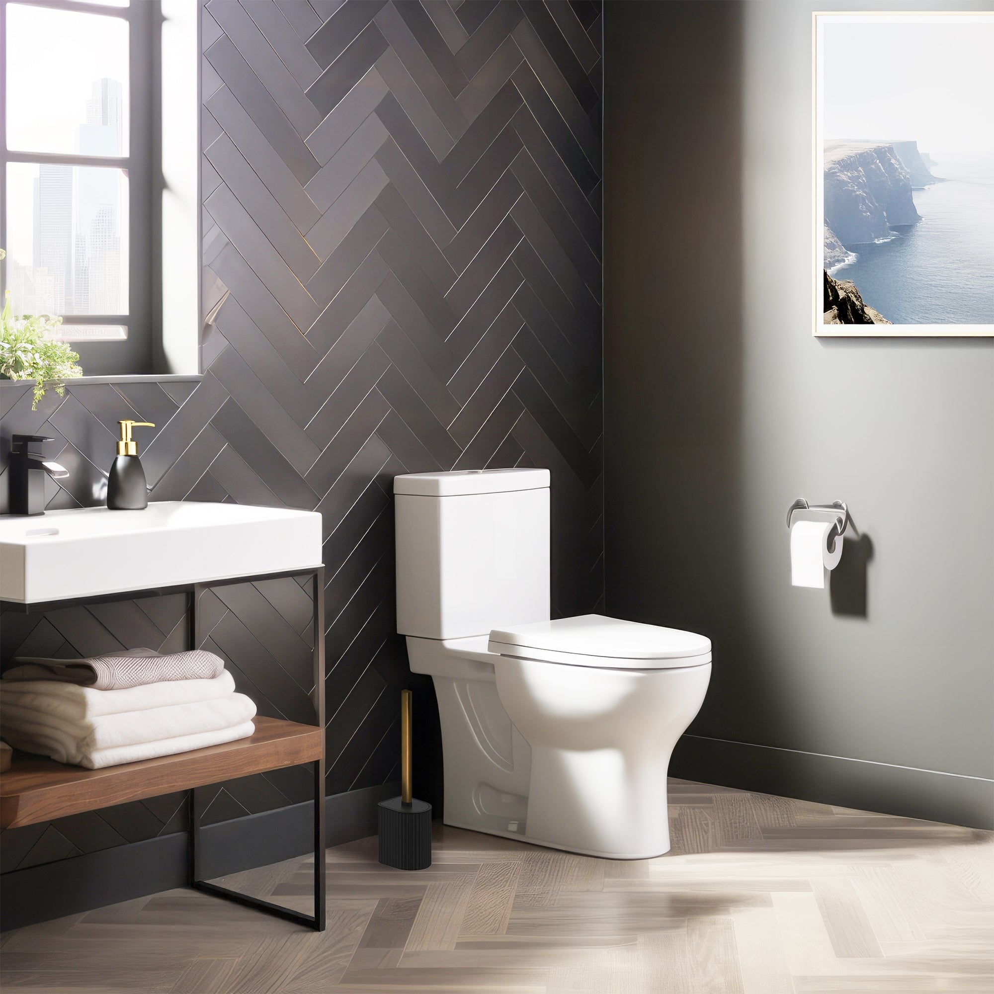 Arvia Cepillo corto arqueado para baño