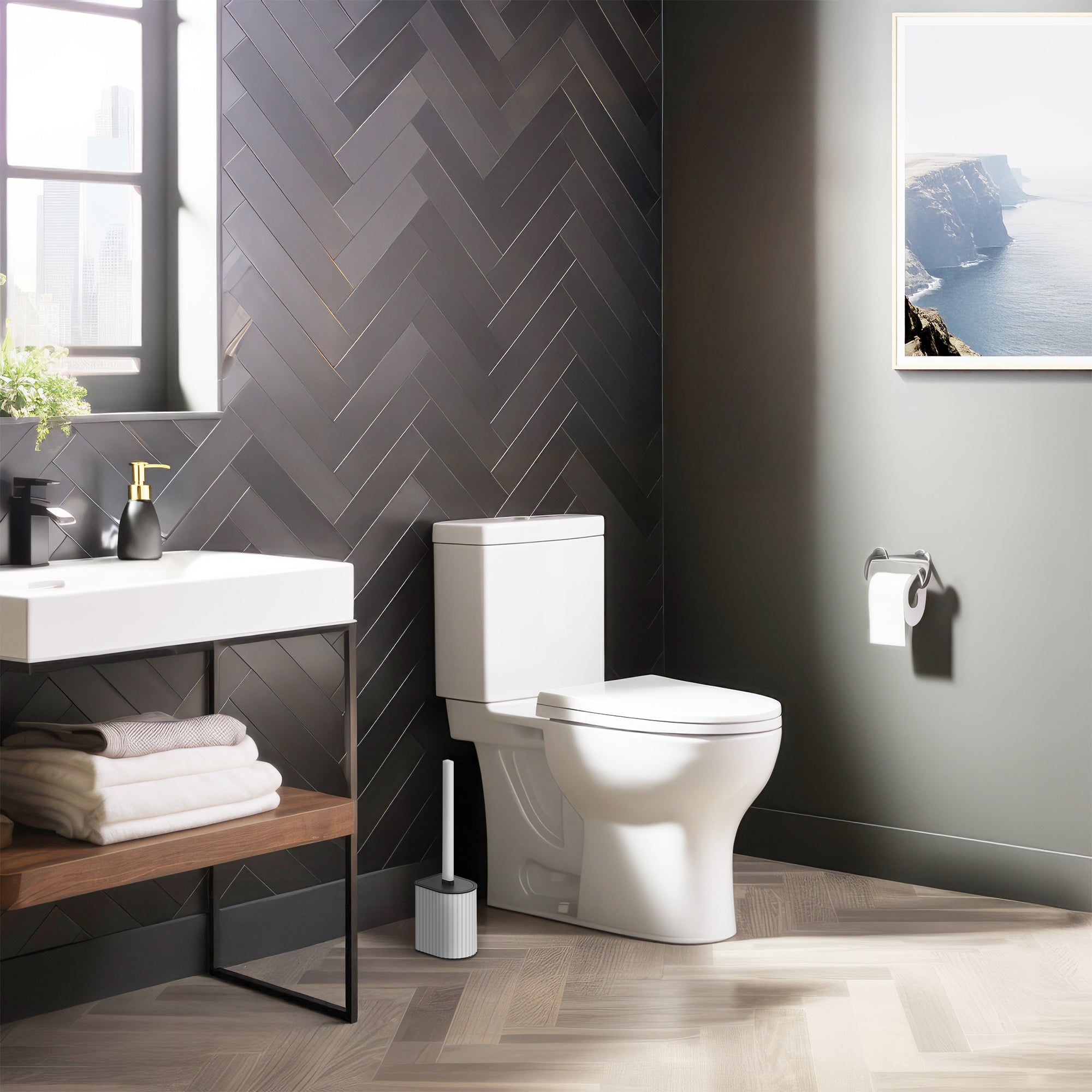 Arvia Cepillo corto arqueado para baño