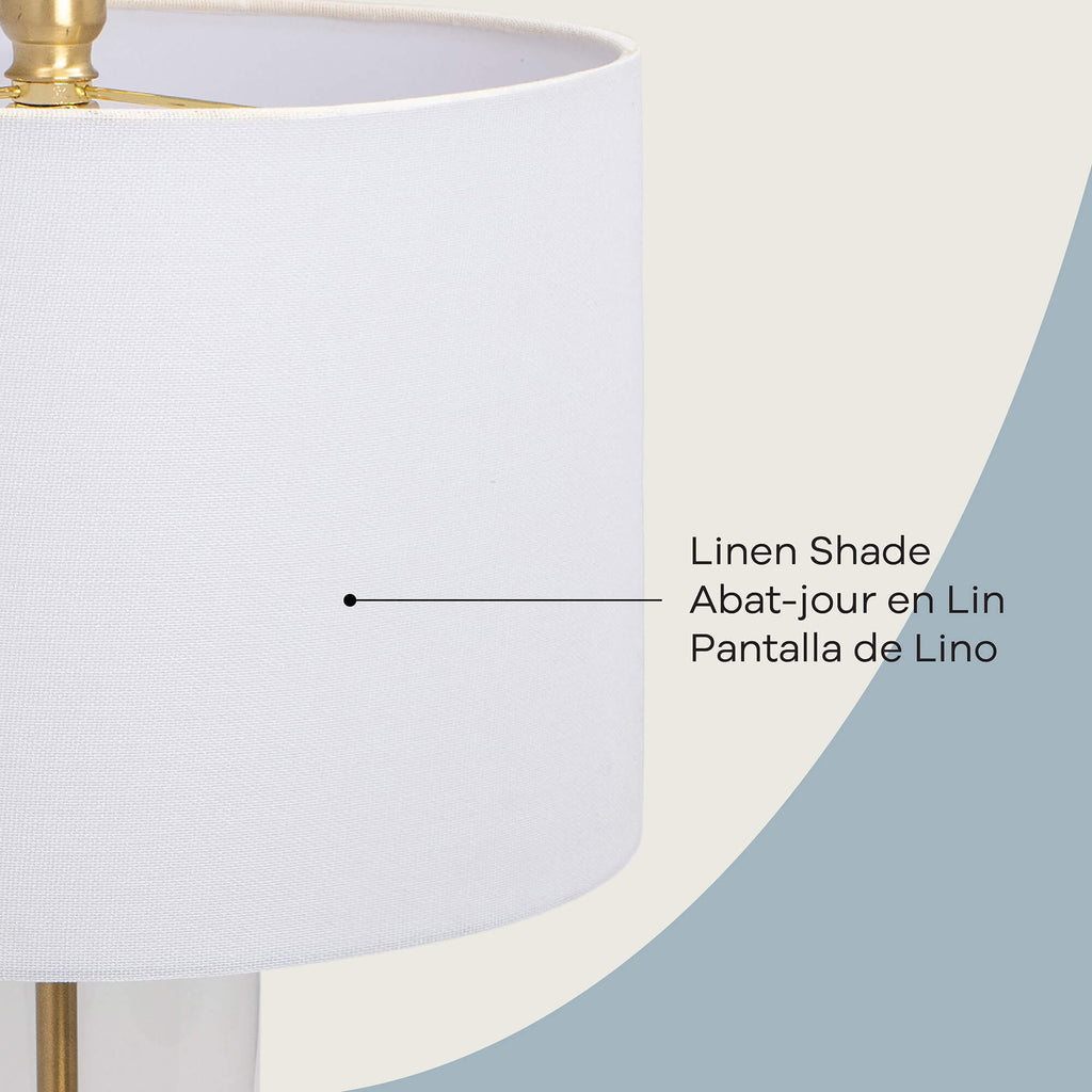 Lámpara de mesa Athena de 1 luz