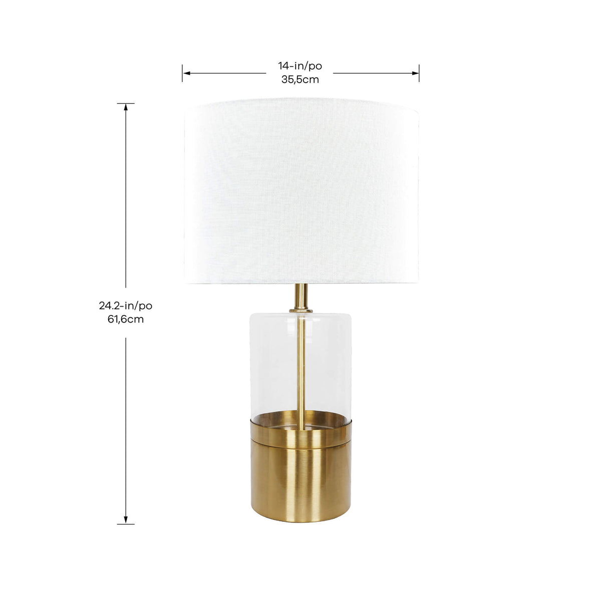 Lámpara de mesa Athena de 1 luz