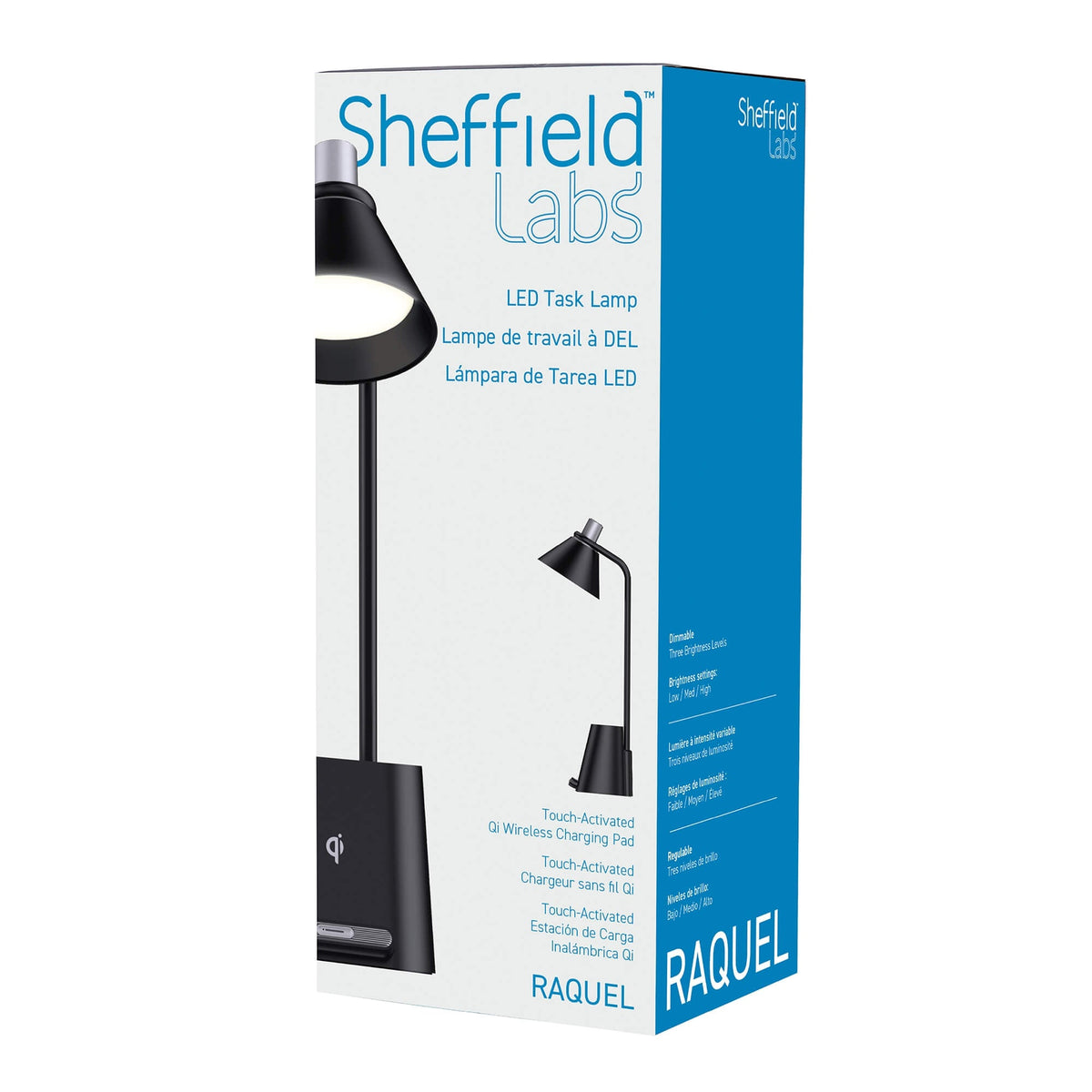 Raquel 1-Light Desk Lamp, packaging view.