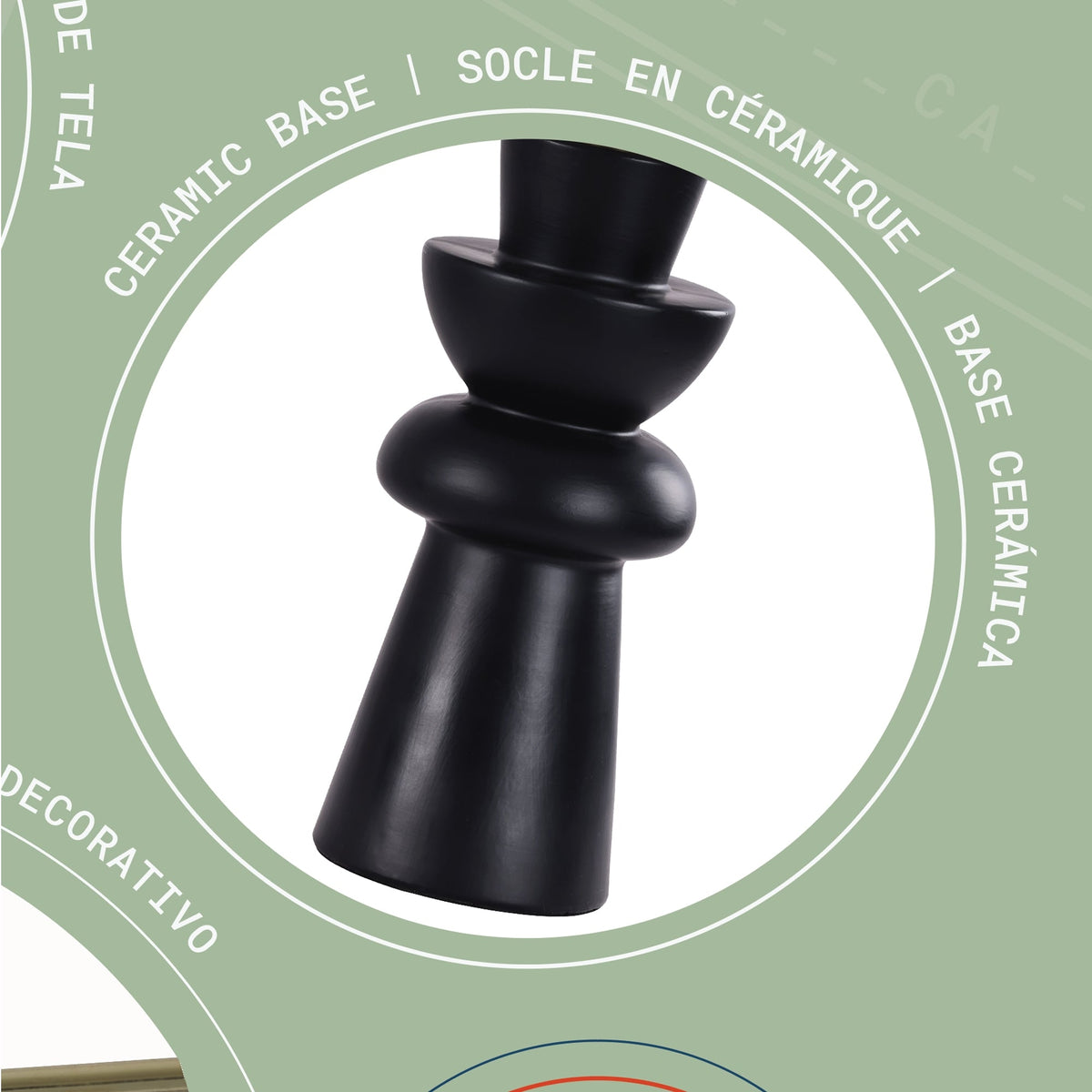 Lámpara de mesa decorativa Onyx de 1 luz