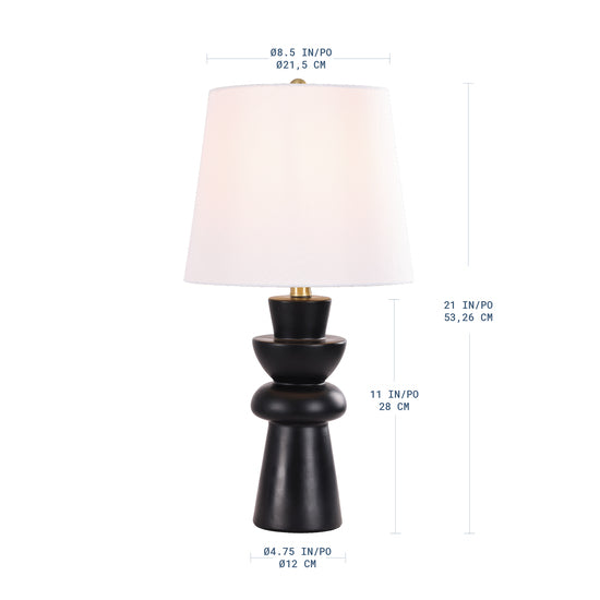 Sculptural Ceramic Table Lamp (21”)