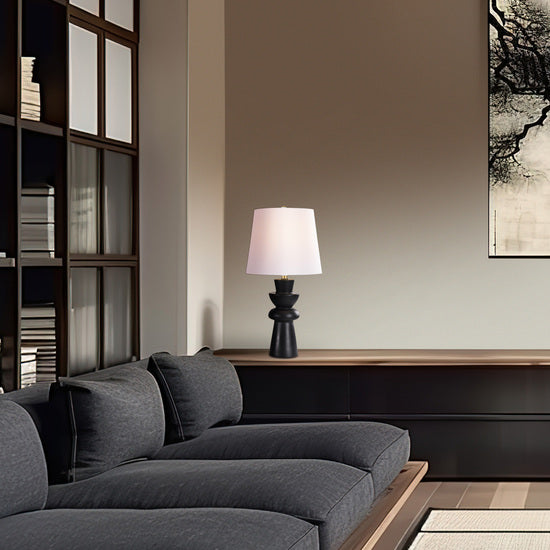 Sculptural Ceramic Table Lamp (21”)