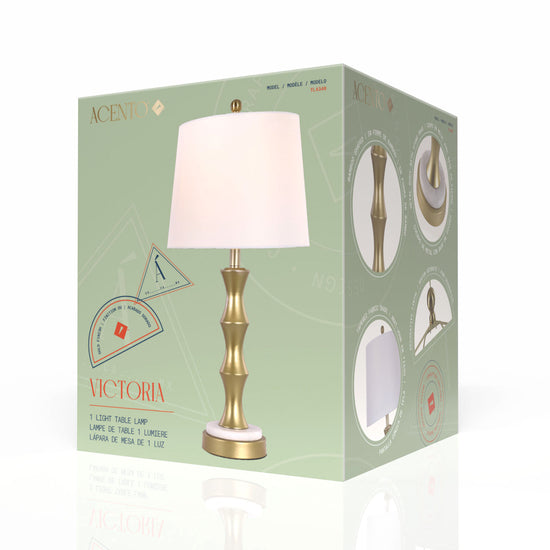 Lampe de table décorative inspirée du bambou (26 pouces)