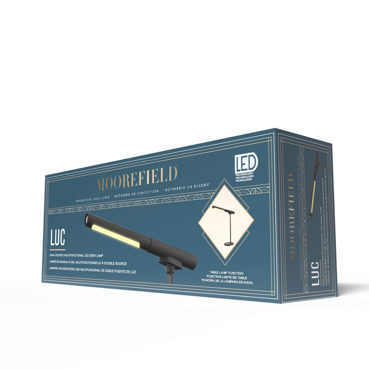 Lámpara de escritorio multifuncional Luc LED
