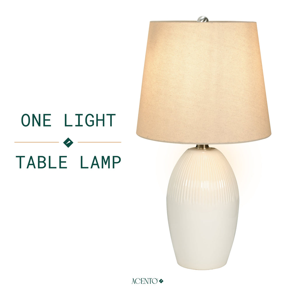 Lámpara de mesa decorativa de 1 luz Camelia