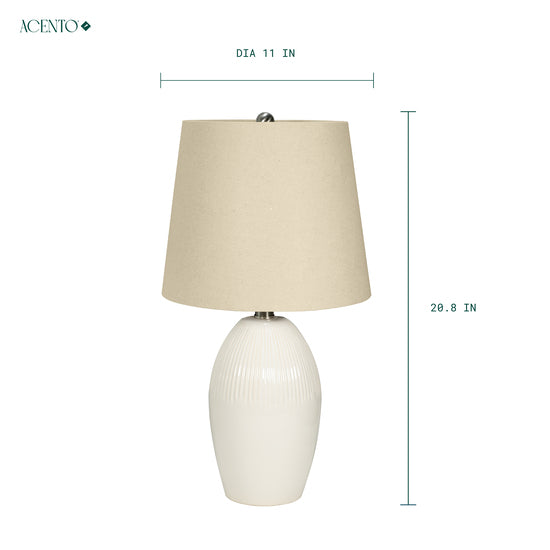 Modern Ceramic Table Lamp (21”)