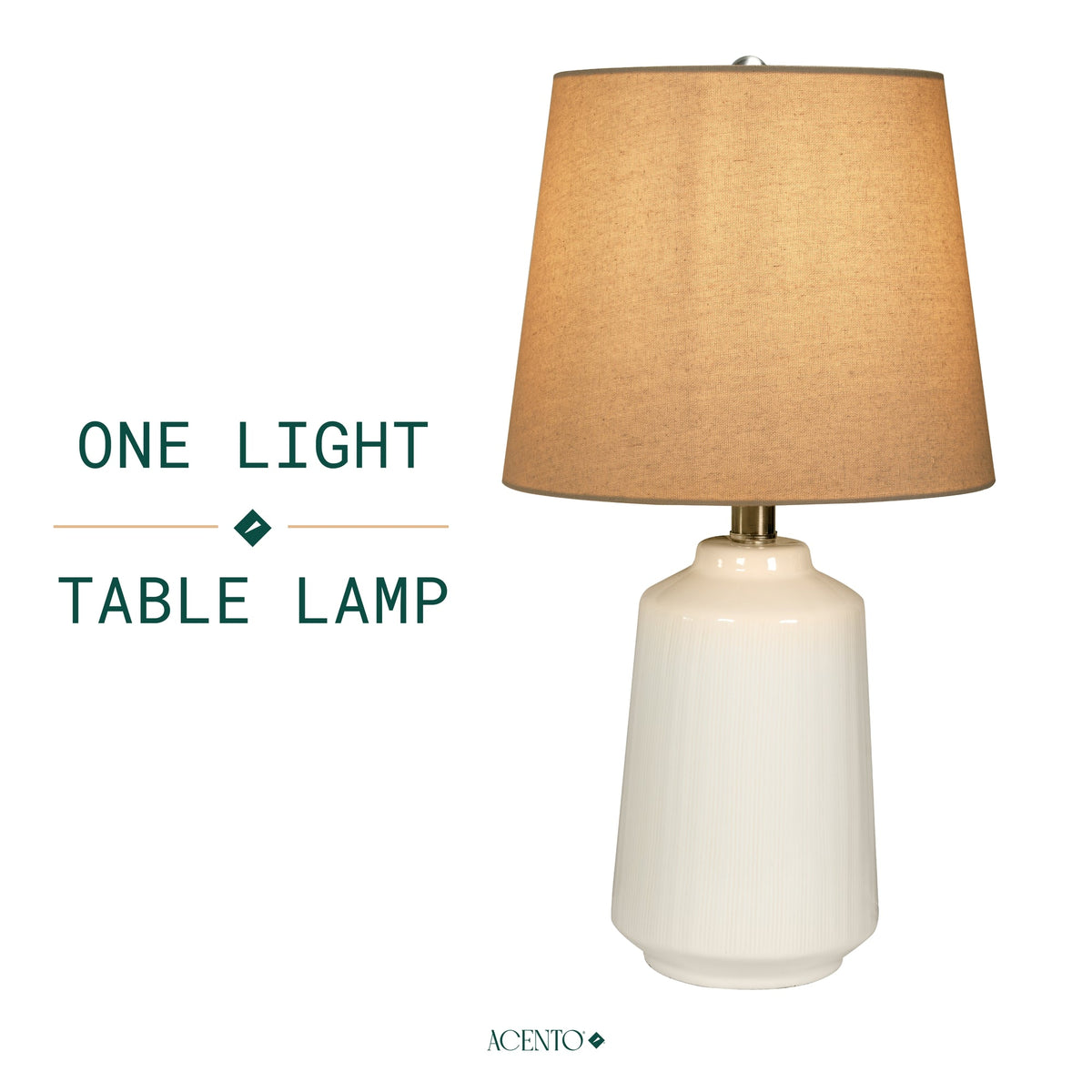 Lámpara de mesa decorativa Camelia de 1 luz
