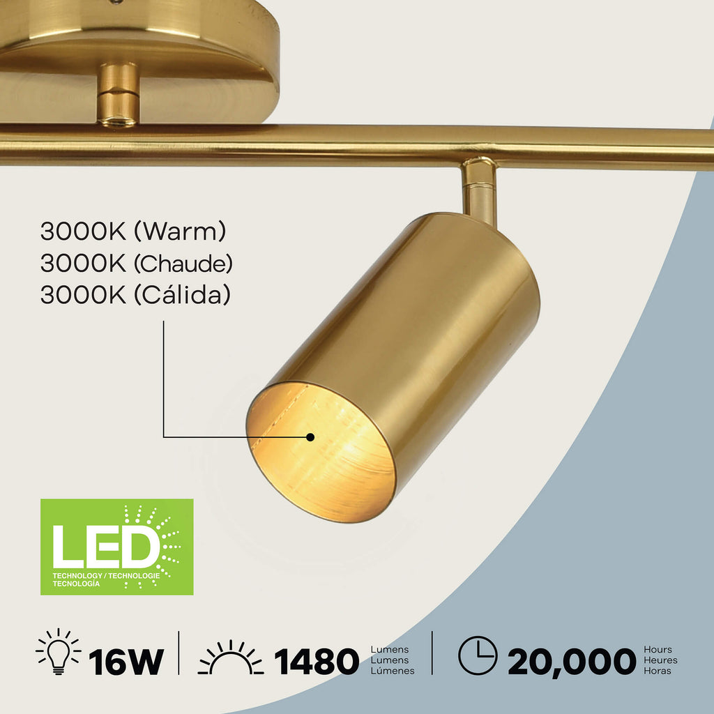 Lámpara de riel de 4 luces Sahara
