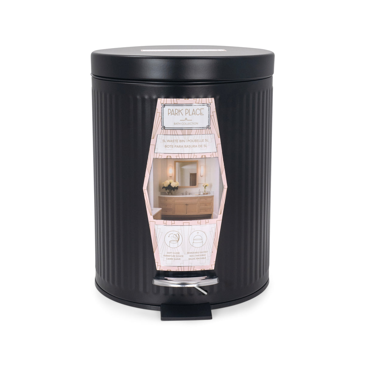 Flute 5L Waste Bin