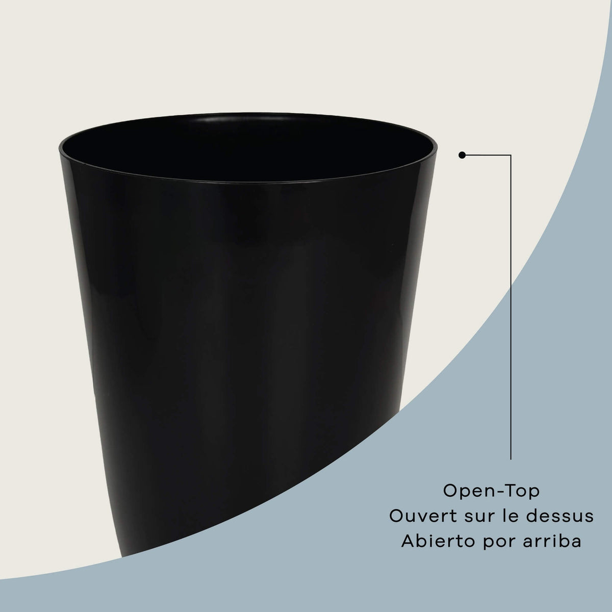 Poubelle ouverte Jackson 6 L