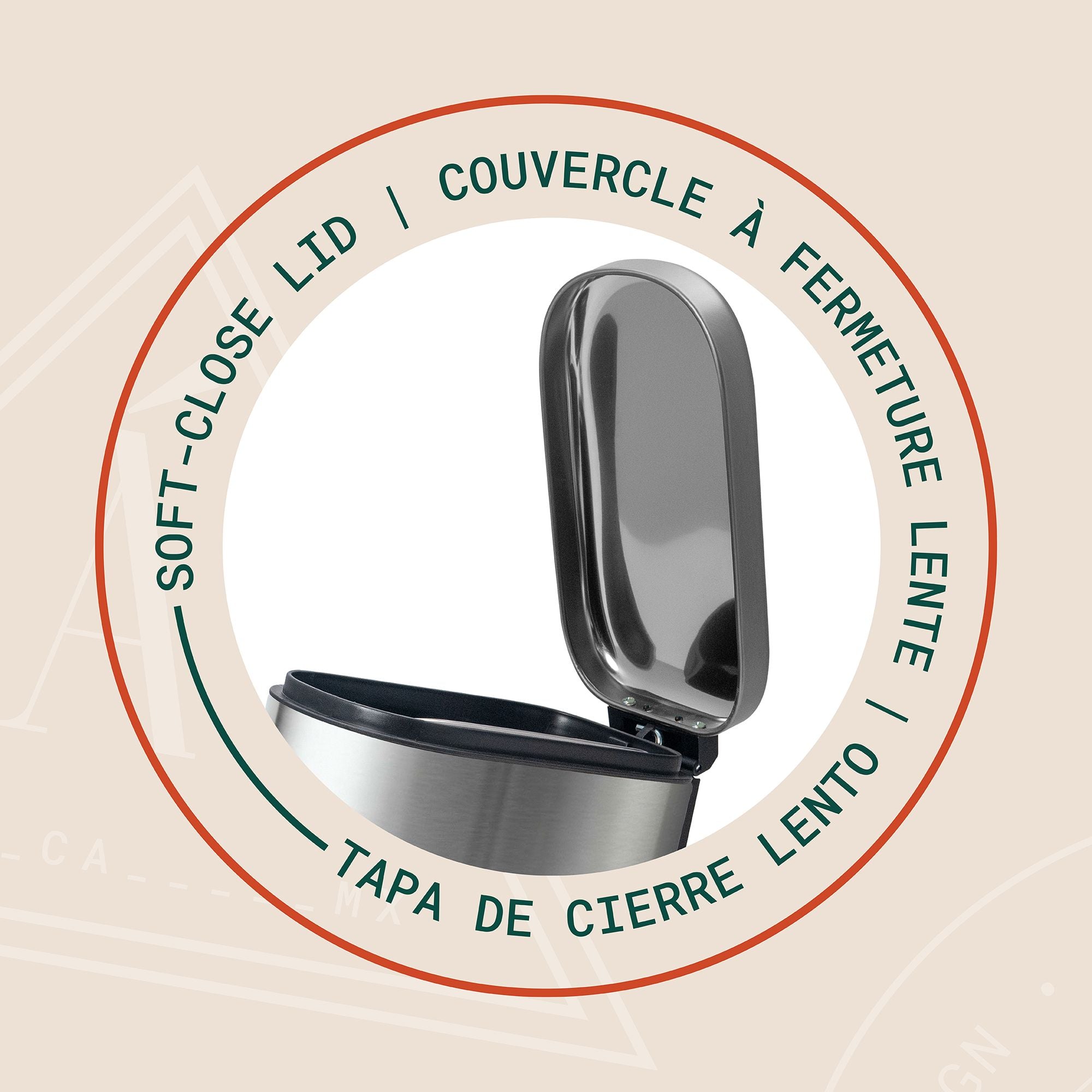 Linea Bote de basura rectangular de 5L con pedal