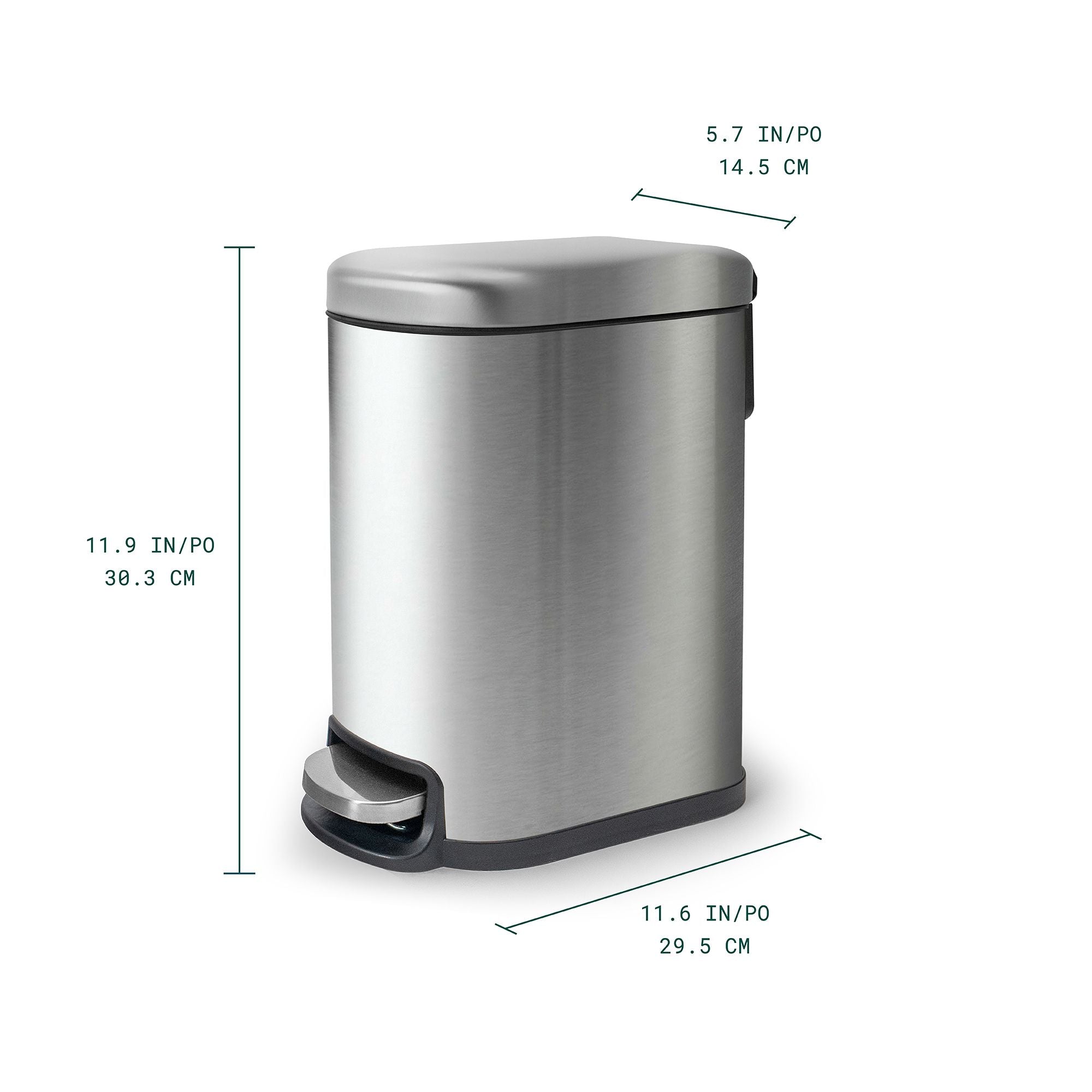 Linea Bote de basura rectangular de 5L con pedal