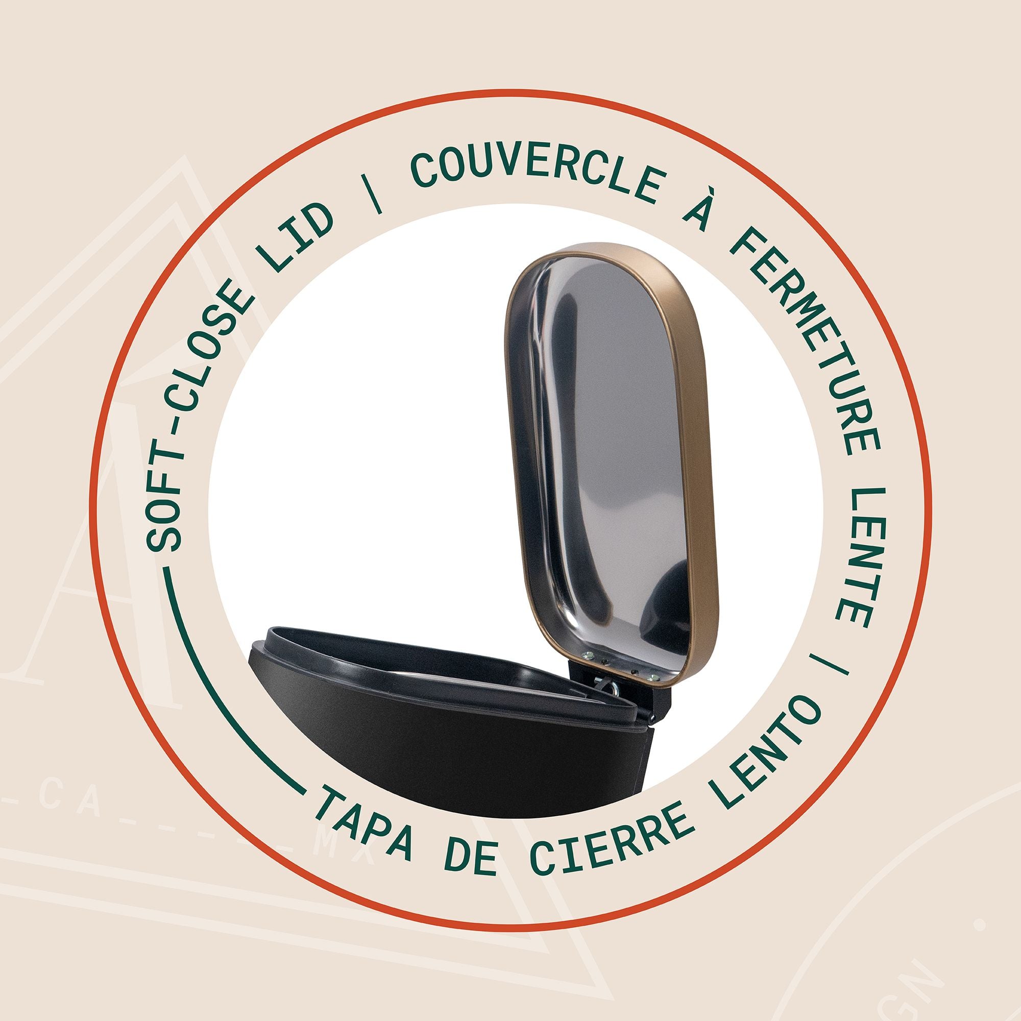 Linea Bote de basura rectangular de 5L con pedal
