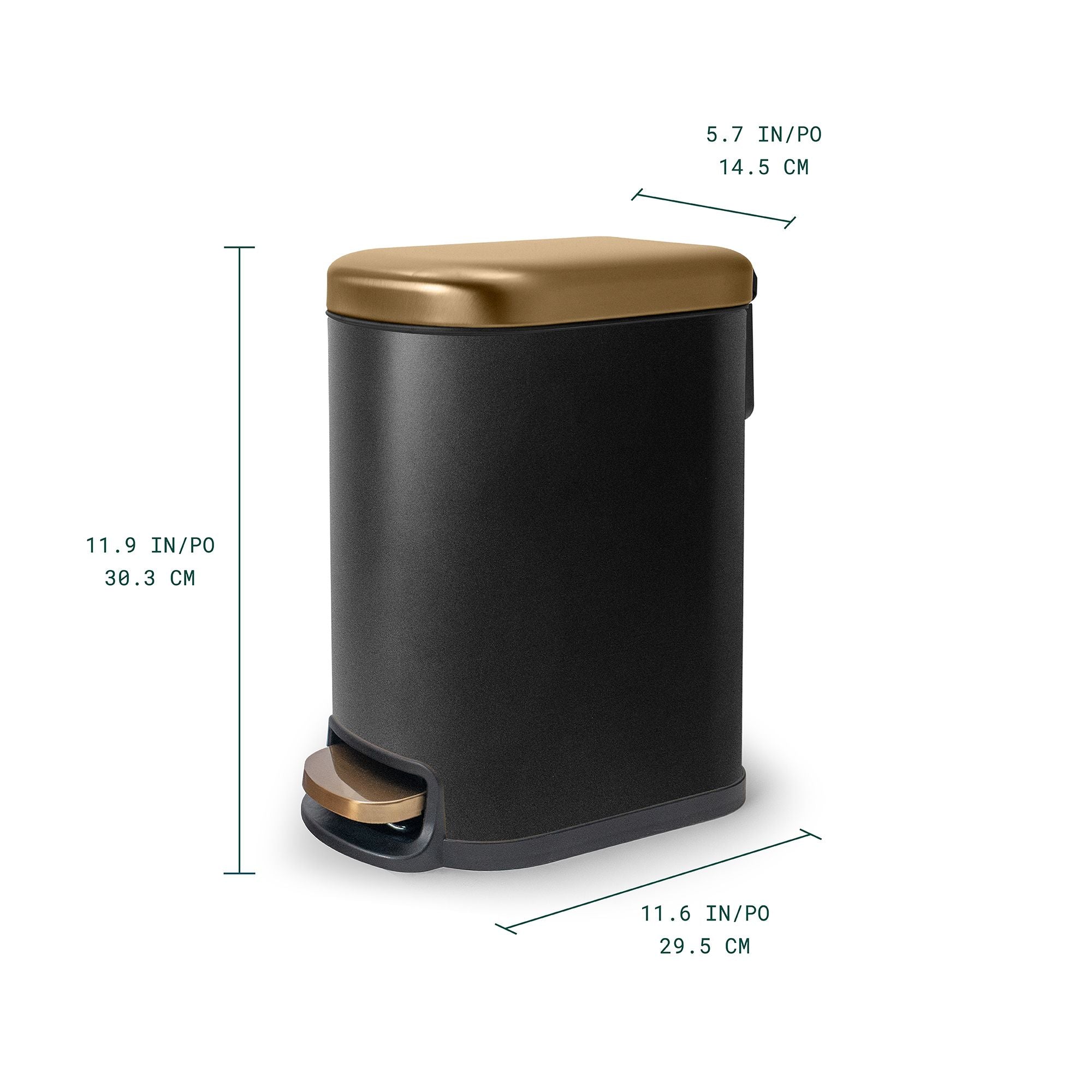 Linea Bote de basura rectangular de 5L con pedal