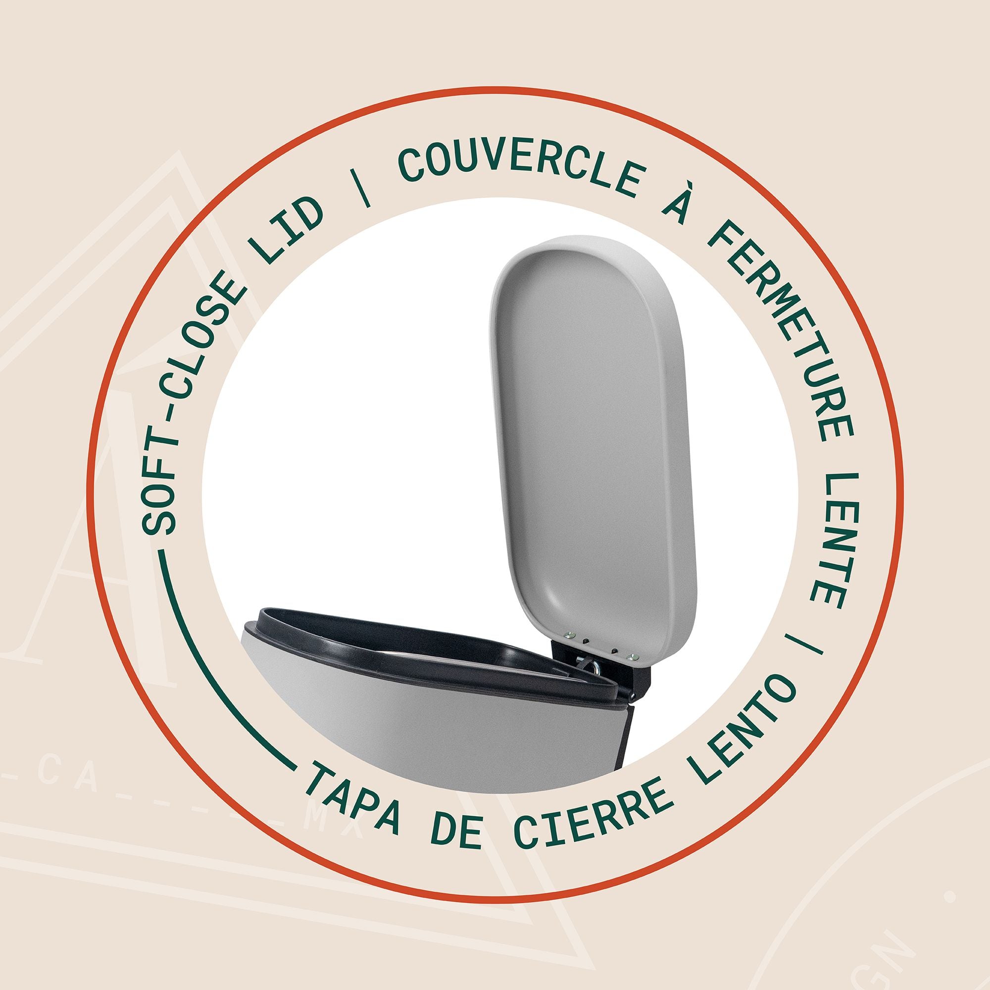 Linea Bote de basura rectangular de 5L con pedal