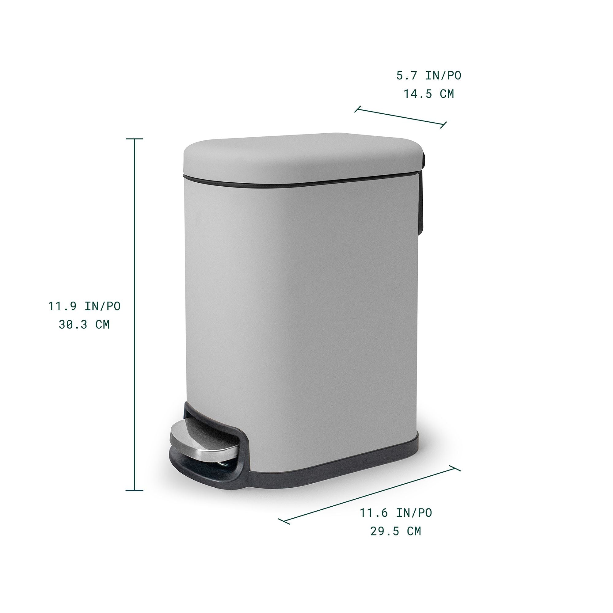 Linea Bote de basura rectangular de 5L con pedal