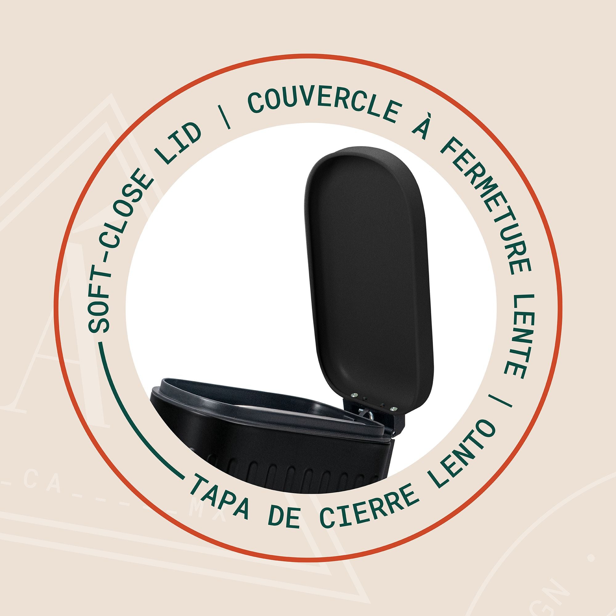 Linea Bote de basura rectangular de 5L con pedal