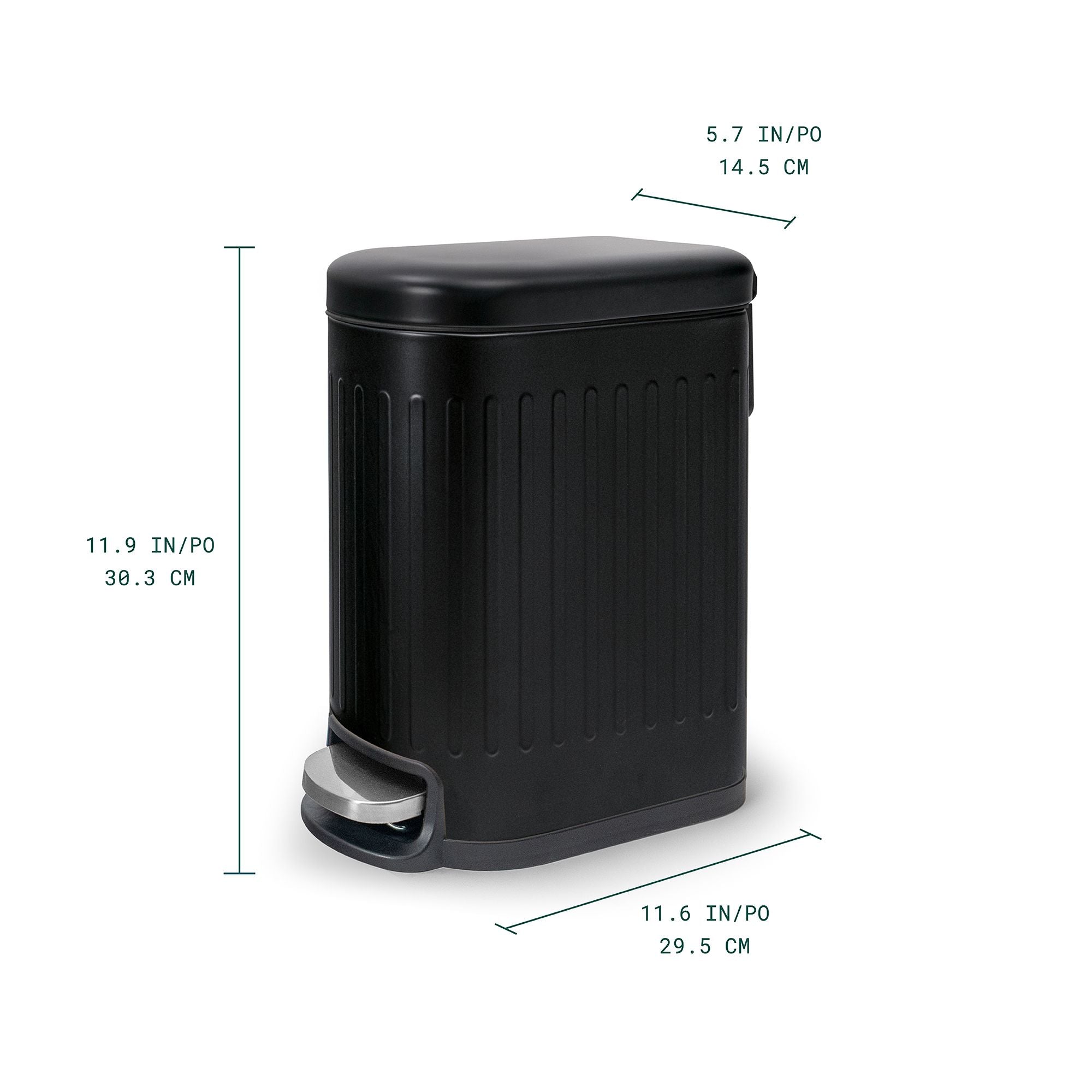 Linea Bote de basura rectangular de 5L con pedal