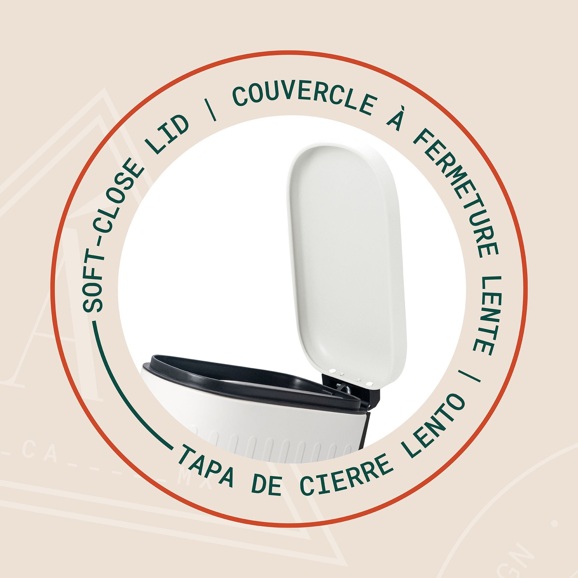Linea Bote de basura rectangular de 5L con pedal