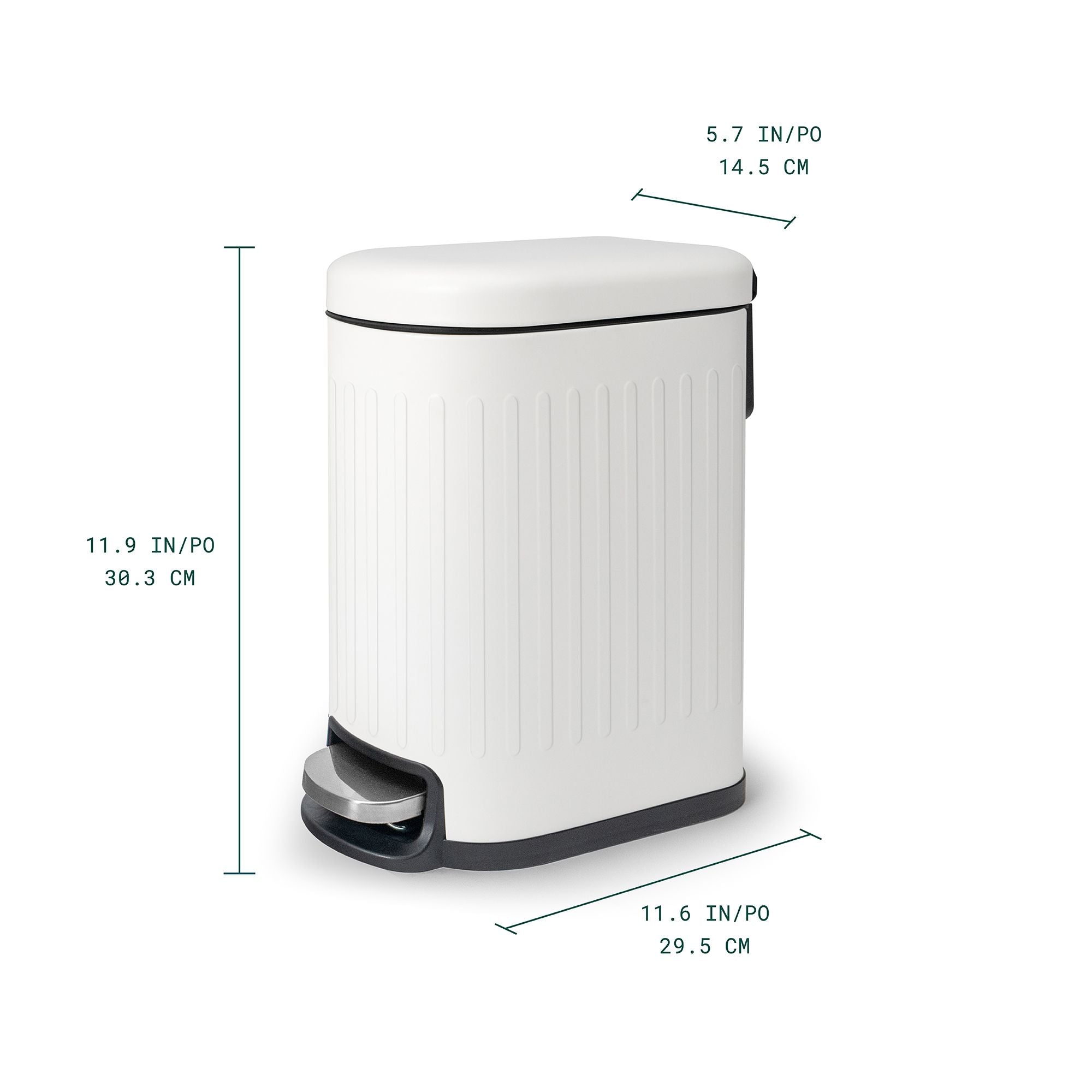 Linea Bote de basura rectangular de 5L con pedal