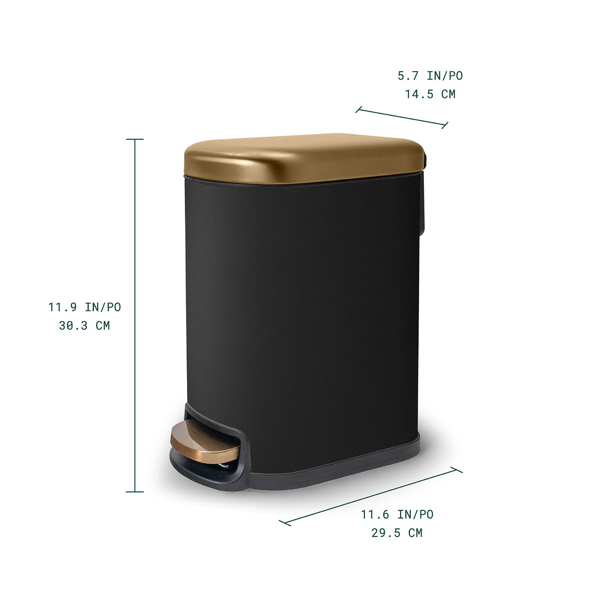 Linea Bote de basura rectangular de 5L con pedal