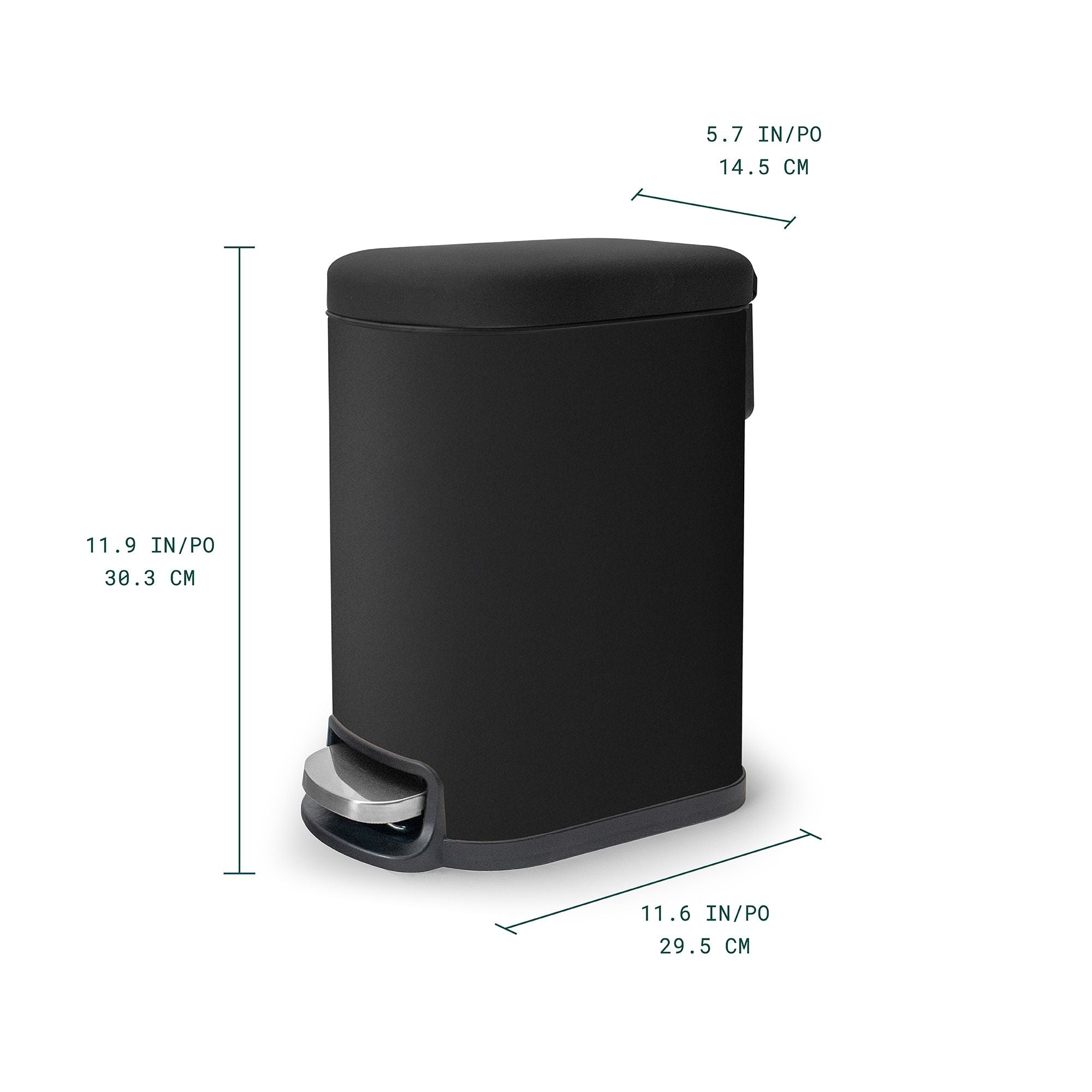 Linea Bote de basura rectangular de 5L con pedal